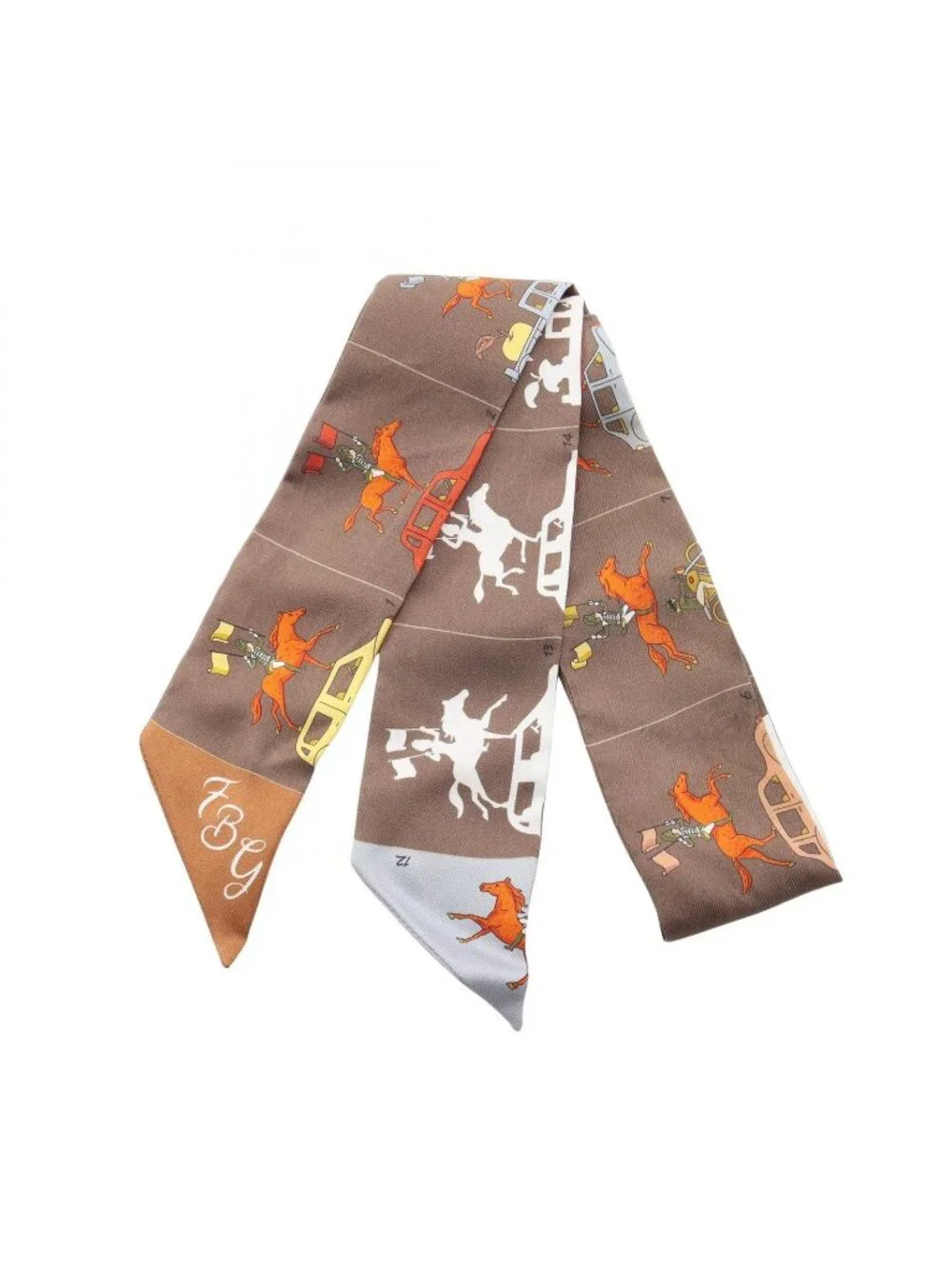 Hermes Scarf Twilly Parade Ribbon Silk